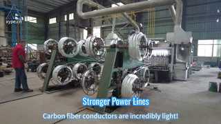 Stranded carbon fiber conductor production process video      